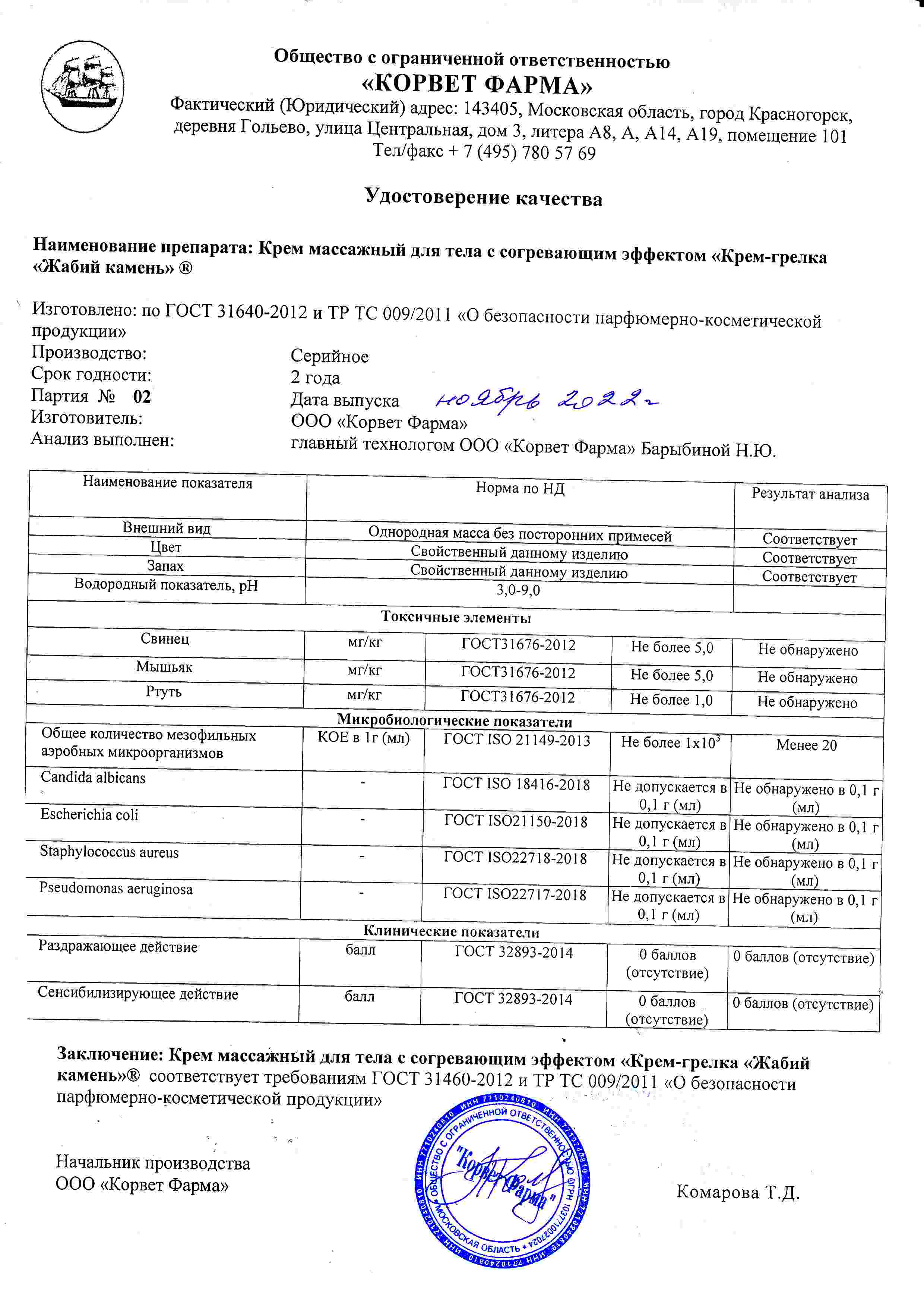 Паспорт №11202202